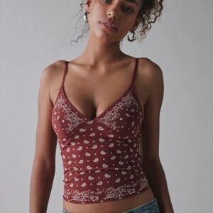 Urban Outfitters Brown Patterned Camisole